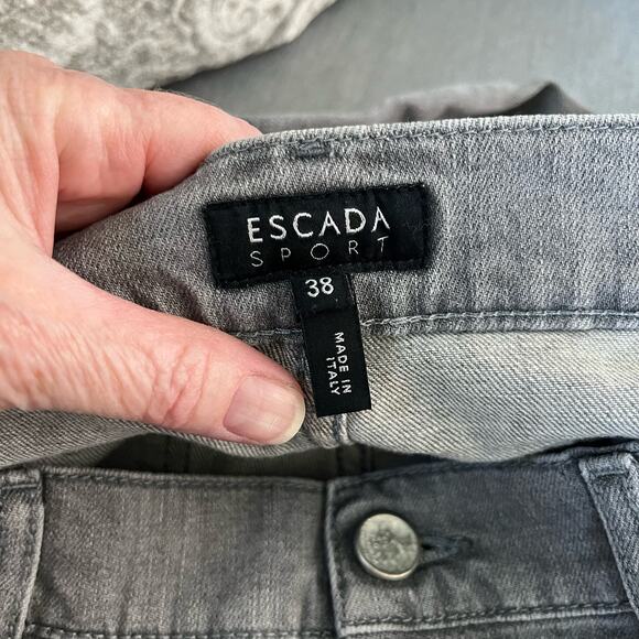 Escada Sport Light Gray Mid Rise Casual Skinny Ankle Jeans 38/US 8 NWT MSRP $195 - Picture 3 of 14